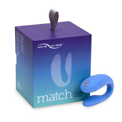 Вібратор для пар We-Vibe Match з пультом ДК, Синий