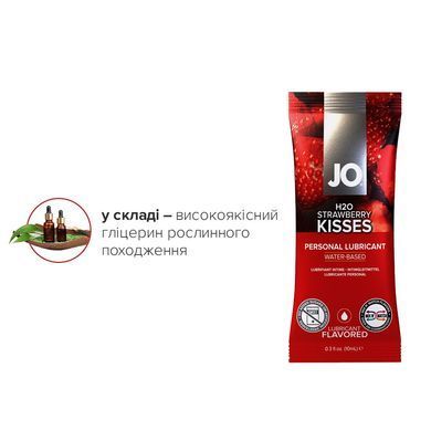 Набір лубрикантів Foil Display Box &ndash; JO H2O Lubricant &ndash; Strawberry &ndash; 12 &times; 10ml &ndash; підходять для ораль