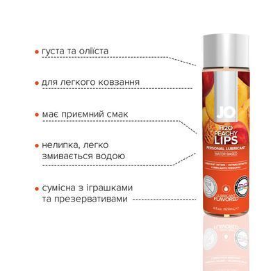 Смазка на водной основе System JO H2O &mdash; Peachy Lips (120 мл) без сахара, растительный глицерин