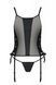 Корсет з еко-шкірки, з вушками та знімними станами Malwia Corset Black 6xl/7xl-passion