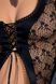 Сорочка-пеньюарчик со шнуровкой VIOLA CHEMISE black S/M - Passion Exclusive, трусики, Черный
