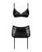 Комплект с поясом для чулок Obsessive Blanita garter belt Black L/XL
