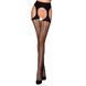 Эротические колготки TIOPEN 004 black 3/4 (fishnet 40 den) - Passion, имитация чулок и пояса, Черный
