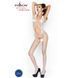 Бодістокінг Passion BS044 white, комбінезон з відкритим животиком, Білий