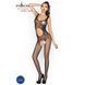 Бодістокінг Passion BS044 black, комбінезон з відкритим животиком, Черный