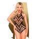 Боди с геометрическим орнаментом Penthouse - Go Hotter Black S/L, Черный