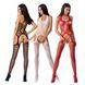Бодистокинг Passion BS059 red, комбинезон, имитация чулок, Красный