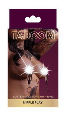Зажимы-бабочки с кольцом Butterfly Clamps With Ring, серебристые Taboom