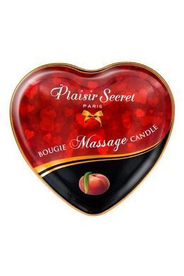 Масажна свічка серце Plaisirs Secrets Peach (35 мл)