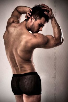 Чоловічі шортики в сіточку Passion 004 SHORT black XXL/XXXL, Черный