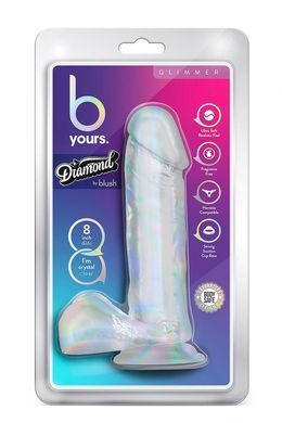 Фалоімітатор реалістичний на присосці Blush B Yours прозорий, 20.3 х 4.4 см