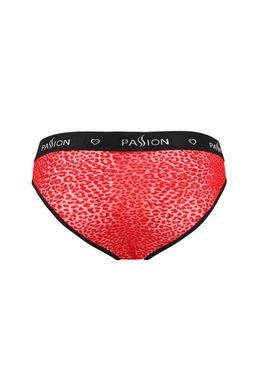 Мужские полупрозрачные трусы Passion Slip Mike L/XL, красные, под леопард