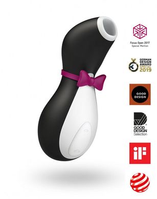 Вакуумный клиторальный стимулятор Satisfyer Penguin, Черный/белый