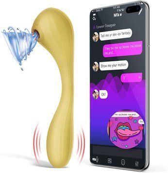 Вакуумний вагінально-кліторальний стимулятор Magic Motion Bobi Yellow, керування зі смартфона, Жовтий