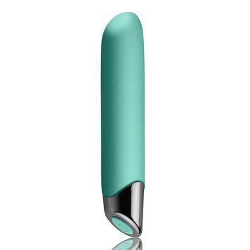 Мощный вибратор Rocks Off Chaiamo Teal, soft-touch силикон, до 3-х часов работы, водостойкий, Бирюзовый