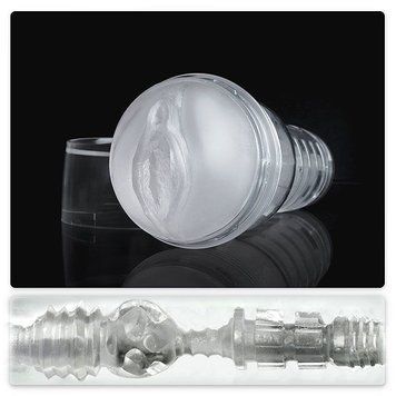 Мастурбатор вагина Fleshlight Ice Lady Crystal, полупрозрачный материал и корпус, Прозрачный