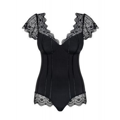 Боди Obsessive Moketta teddy S/M чорний