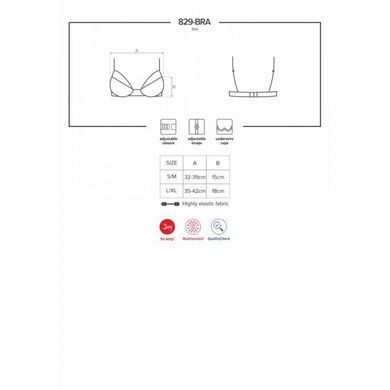 Бюстгальтер&nbsp;Obsessive&nbsp;829-BRA-3&nbsp;bra&nbsp;S/M