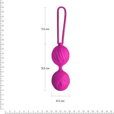 Вагинальные шарики Adrien Lastic Geisha Lastic Balls BIG Magenta (L), диаметр 4см, вес 90гр, Пурпурно-красный