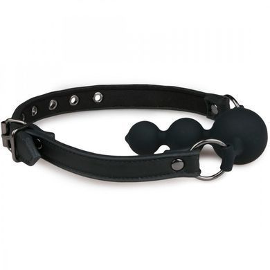 Кляп-елочка&nbsp;Easytoys&nbsp;Ball&nbsp;Gag&nbsp;With&nbsp;Silicone&nbsp;Beads, Черный