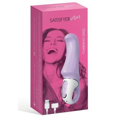Мощный вибратор Satisfyer Vibes Charming Smile с гибким стволом, литой силикон, 12 режимов работы, Сиреневый