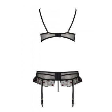 Сексуальний комплект з поясом для панчіх LOVELIA SET black XXL/XXXL - Passion