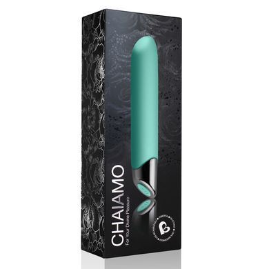 Мощный вибратор Rocks Off Chaiamo Teal, soft-touch силикон, до 3-х часов работы, водостойкий, Бирюзовый