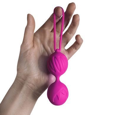 Вагинальные шарики Adrien Lastic Geisha Lastic Balls BIG Magenta (L), диаметр 4см, вес 90гр, Пурпурно-красный