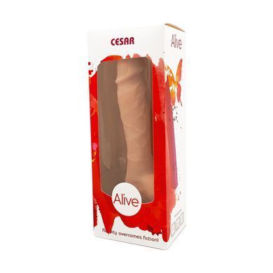 Фаллоимитатор Alive Cesar Mega Realistic, диаметр 3,5см, FutureSkin, двухслойный, самый реалистичный, Телесный