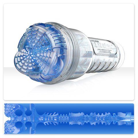 Мастурбатор Fleshlight Turbo Core Blue Ice, оральний секс (глибоке горло), Прозрачный