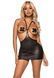 Leg Avenue Wet look open cup mini dress Black O/S