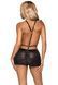 Leg Avenue Wet look open cup mini dress Black O/S