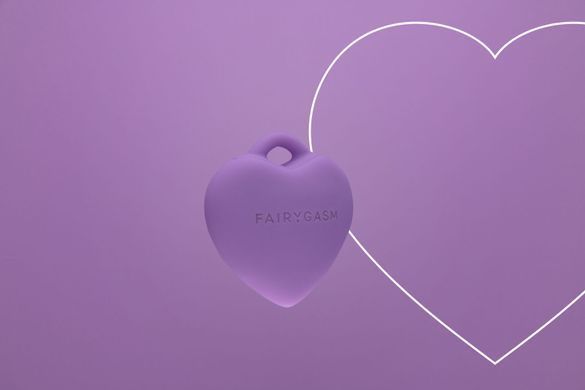 Минивибратор &laquo;Сердечко&raquo; FairyGasm PleasureStone violet, 9 режимов, на шнурке