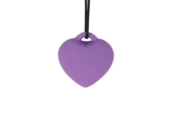 Минивибратор &laquo;Сердечко&raquo; FairyGasm PleasureStone violet, 9 режимов, на шнурке