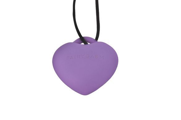 Минивибратор &laquo;Сердечко&raquo; FairyGasm PleasureStone violet, 9 режимов, на шнурке