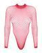Сетчатый бодистокинг с длинным рукавом Obsessive B126 teddy red XL/XXL, красный