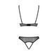 Комплект: бралет з ажурним ліфом та відкритими трусиками Christa Set with Open Bra black XXL/XXXL &mdash;, Черный