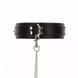 Широкий нашийник з наручниками та ланцюгом Taboom Luxury Bondage Essentials, чорний