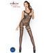 Бодістокінг Passion BS045 black, комбінезон, імітація панчох і боді, Черный