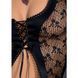 Сорочка-пеньюарчик со шнуровкой VIOLA CHEMISE black L/XL - Passion Exclusive, трусики, Черный
