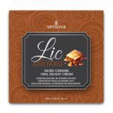 Пробник геля для мінету Sensuva Lic-o-licious Salted Caramel (6 мл), оліїстий, без цукру
