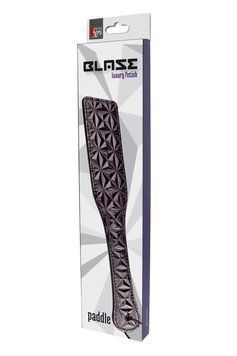 Шльопанка чорна Dream toys Blaze Luxury Fetish з фіолетовим тисненням