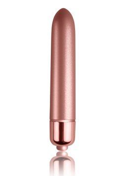 Вибропуля Rocks Off RO-90mm Touch of Velvet Rose Blush матовая, 10 режимов работы, на батарейке, Розовый