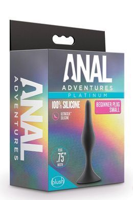 Анальна пробка, розмір S, ANAL ADVENTURES PLATINUM SILICONE