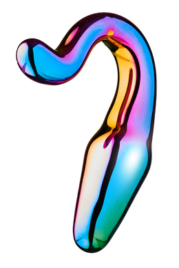 Анальный плаг из боросиликтного стекла GLAMOUR GLASS SLEEK ANAL TAIL PLUG