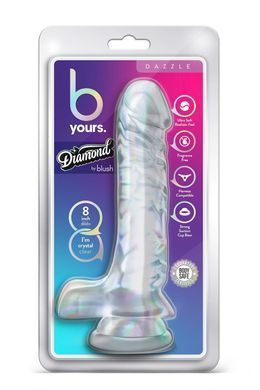 Фалоімітатор реалістичний на присосці Blush B Yours прозорий, 22.8 х 4.4 см
