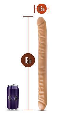 Подвійний фалоімітатор DR SKIN 18inch MOCHA