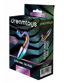 Анальный плаг из боросиликтного стекла GLAMOUR GLASS SLEEK ANAL TAIL PLUG