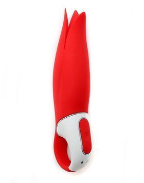 Потужний вібратор Satisfyer Vibes Power Flower з ніжними тремтливими пелюстками, 12 режимів роботи, Червоний