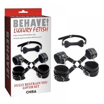 CH82242 Набор БДСМ 4 предмета Behave Luxury Fetish Fully Restrain You Lover Se Chisa, Черный